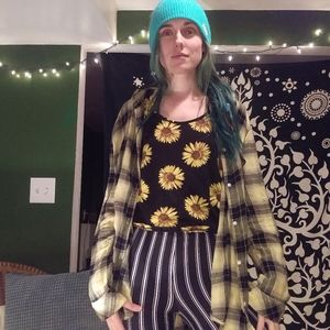 Forever 21 strappy sunflower tank top